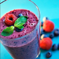 Sinh tố ngon từ quả mâm xôi