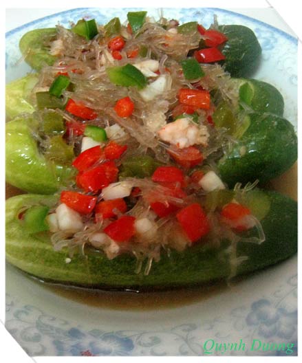 Dưa chuột hấp miến