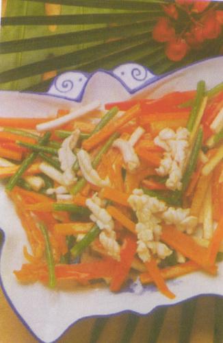 Mực Xào Bông Hẹ, Cà Rốt