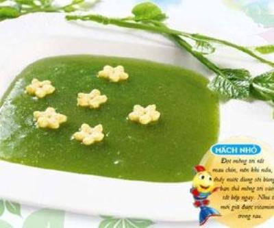 Cháo cá lóc nấu đọt mùng tơi cho bé